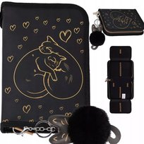 Starpak Piórnik Dwuklapkowy Bez Wyposażenia Złote Kotki Serce 553165