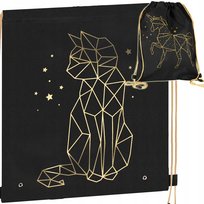 Starpak Worek Szkolny na Obuwie Złoty Kotek Gold Unicorn 529469