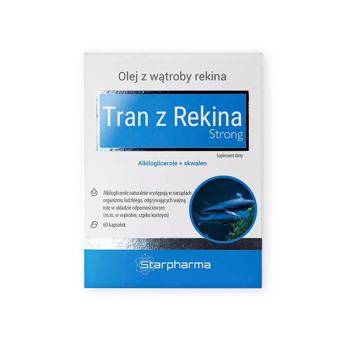 Zdjęcia - Witaminy i składniki mineralne Starpharma Tran Z Rekina Strong Suplement diety, 60 kaps. 