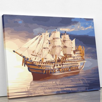 Statek na morzu - Malowanie po numerach 50x40 cm - ArtOnly