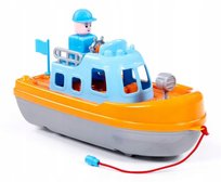 STATEK z LUDZIKIEM do wody, kąpieli, na plażę PŁYWA i JEŻDZI CIĄGANKA kuter