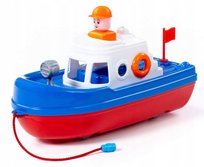 STATEK z LUDZIKIEM do wody, kąpieli, na plażę PŁYWA i JEŻDZI CIĄGANKA