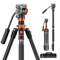 Statyw Fotograficzny Foto Video 211cm Z Głowicą Olejową Fh-03 / K&f K234a7 / K09.136 K&F Concept