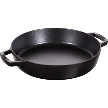 Staub, Patelnia żeliwna z dwoma uchwytami 26 cm, czarny - Staub