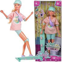 Steffi Love Zestaw modna lalka Steffi na longboardzie + akcesoria Simba