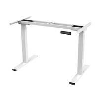 Stelaż biurka do gabinetu białe 100 cm Spacetronik z regulacją wysokości i ładowarką USB
