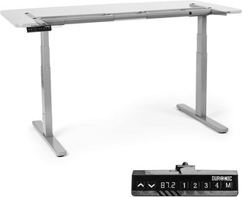Stelaż biurka młodzieżowe szare 180 cm Duronic z regulacją wysokości - Duronic