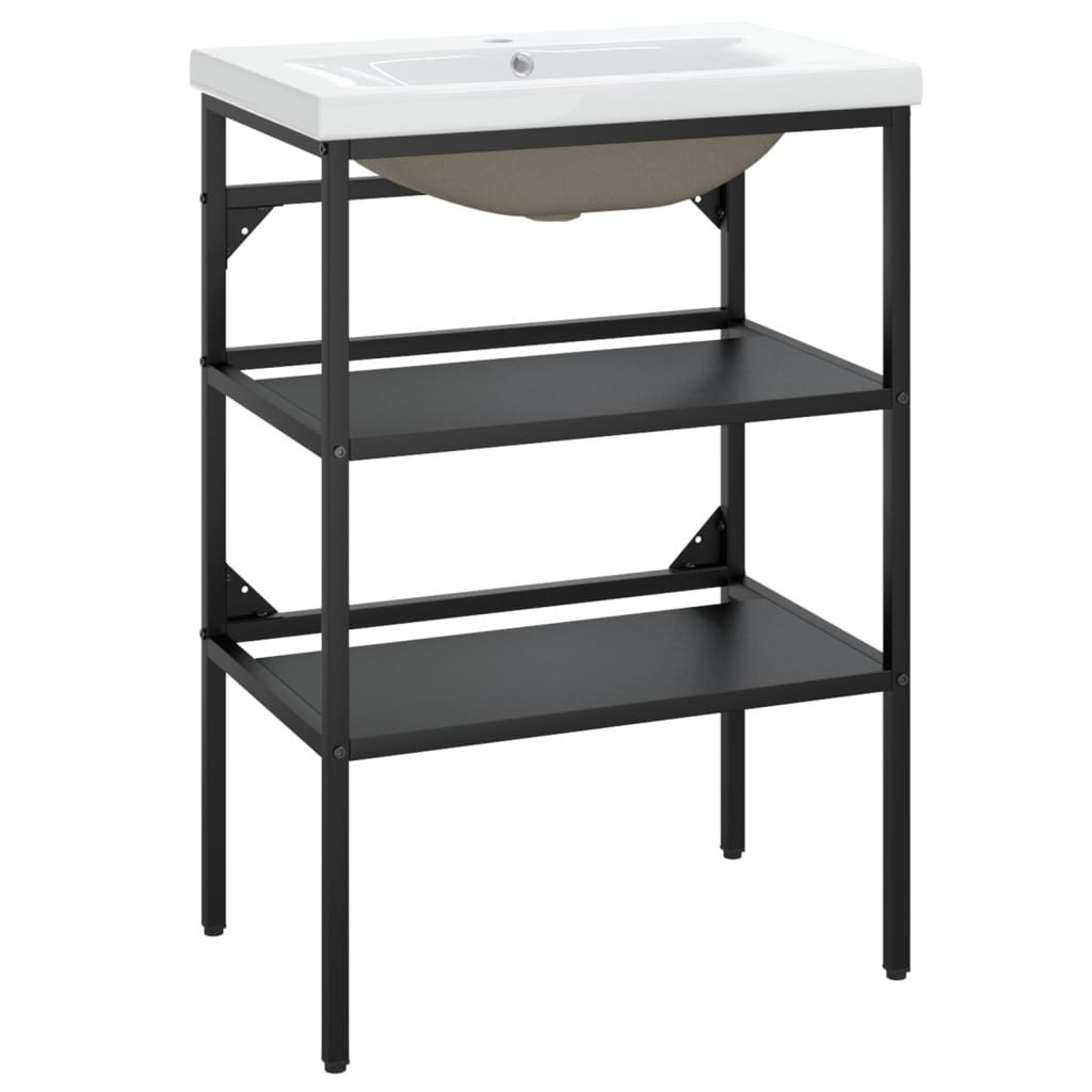 VMP Vmp Czarny Stelaż Z Wbudowaną Umywalką, Żelazny