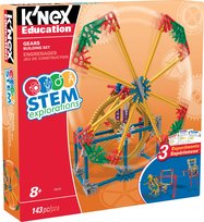 STEM Explorations Gears Building Set, K'NEX Education, Basic Fun, 79318, zestaw edukacyjny z 3 funkcjonalnymi modelami, zabawki konstrukcyjne dla dziewczynek i chłopców od 8 lat Inna marka