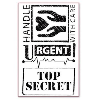 Stempel akrylowy Stamperia - Top Secret - Stamperia