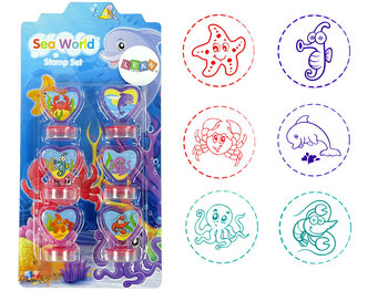 Stempelki Ozdobne Morskie Zwierzęta Serduszka 6 Wzorów - Lean Toys