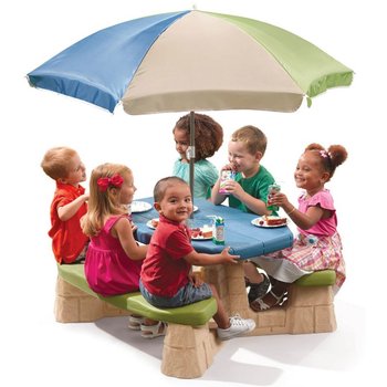 Step2, stół piknikowy z parasolem, 6 - osobowy - Step2