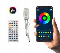 Sterownik 1 wyjście LED RGB 5050+WS2811 Bluetooth Aplikacja Pilot