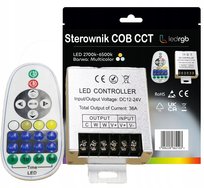 Sterownik/ściemniacz do TAŚM LED COB CCT +Pilot 36A DC 12V/24V do 360W