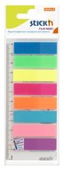 Stick'n, Zakładki indeksujące z linijką, 8 kolorów - Stick'n