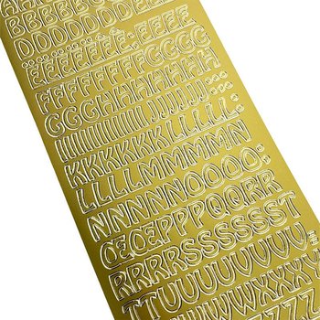 Stickersy naklejki ozdobne litery złote - Inna marka