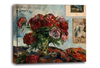 Still Life with Peonies, Paul Gauguin - obraz na płótnie 60x40 cm - Galeria Plakatu