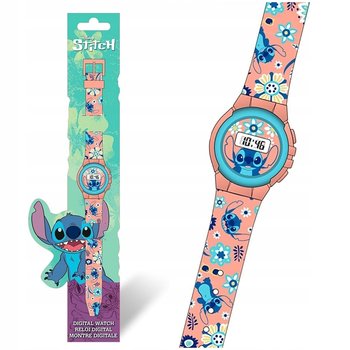 Stitch Disney Łososiowy Zegarek Dla Dziewczynki, Zegarek Cyfrowy - Disney