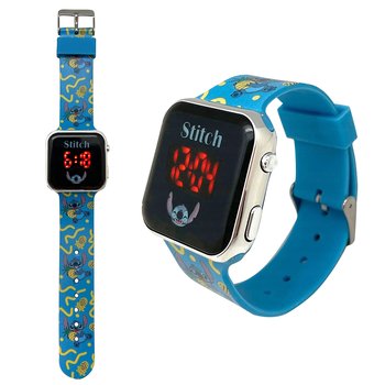 Stitch Disney Niebieski Zegarek Dziecięcy, Zegarek Cyfrowy Na Rękę - Disney