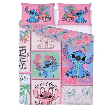 Stitch i Andzia Disney kolorowy komplet pościeli 230x220 cm, OEKO-TEX 230x220 cm - sarcia.eu