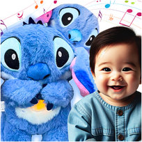 Stitch Miś Szumiący Maskotka  Przytulanka Oddychająca Uspokajacz Szumiący Sen