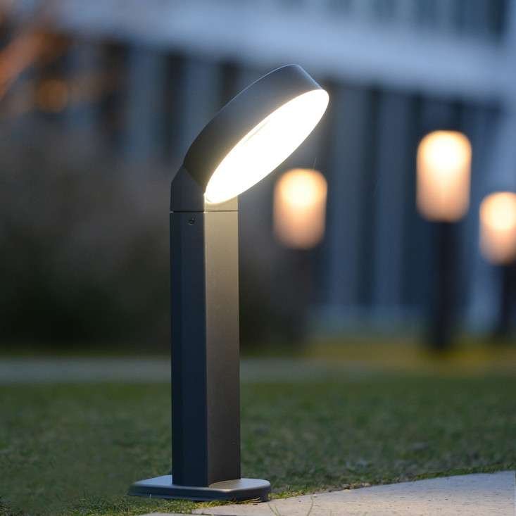 Zdjęcia - Naświetlacz LED / lampa zewnętrzna Lutec Stojąca LAMPA ogrodowa MERIDIAN 7216412118  okrągła OPRAWA metalowa L 