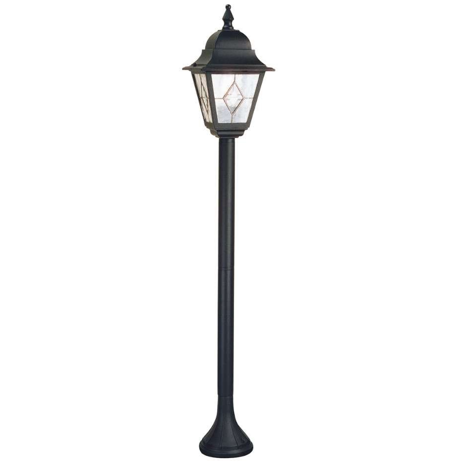 Stojąca LAMPA ogrodowa NR4 Elstead zewnętrzna OPRAWA industrialna latarnia outdoor IP43 czarna przezroczysta