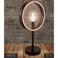 Stojąca LAMPA stołowa ARETE 312914 Polux okrągła LAMPKA biurkowa rustykalna świecznikowa złota czarna - POLUX