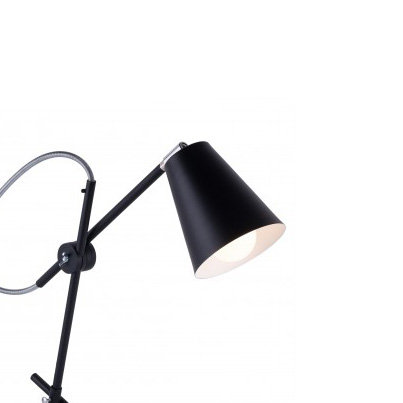 Stojąca LAMPKA biurkowa ADX 1008B1 stołowa LAMPA loftowa na wysięgniku regulowana czarna