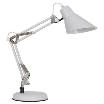 Stojąca LAMPKA biurkowa JASON MT-HN2041 WH+S.NICK Italux stołowa LAMPA regulowana do salonu retro biała - ITALUX