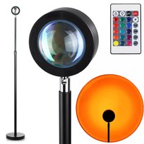 Stojąca lampka nastrojowa, projekcyjna lampa LED RGB | regulowana wysokość 103-180cm | 16 kolorów, ściemnianie | DQ-SL1.2M