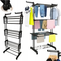 Stojąca suszarka na pranie XXL Stojąca Składana Wytrzymała 60kg KÓŁKA