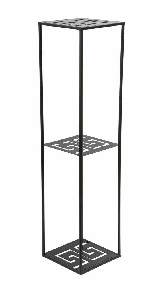 Stojący kwietnik QUBUSS, czarny, 24x100x24 cm