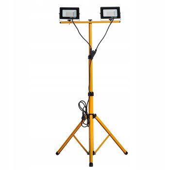 Stojak 2x 50W naświetlacz HALOGEN SLIM z wtyczką - DLED