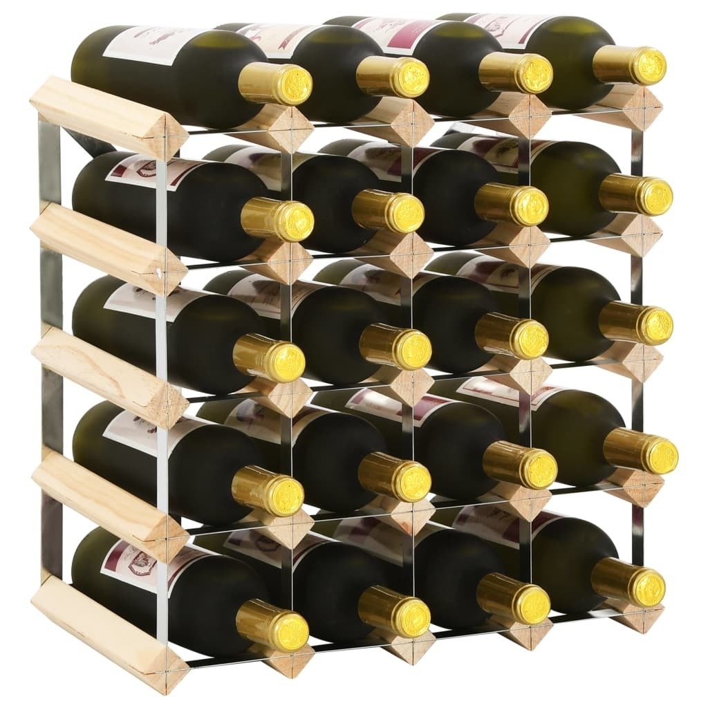 Фото - Барний посуд VidaXL Stojak na 20 butelek wina , beżowy, 32,5x22,5x32,5 cm 