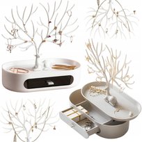 STOJAK NA BIŻUTERIĘ w kształcie Drzewka Ekspozytor szary AG804A