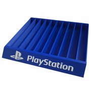 Stojak Na Gry PlayStation Game Holder PS2 / PS3 / PS4 / PS5 - Niebieski 10