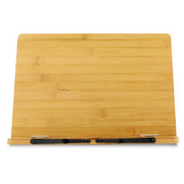 Stojak na książki z bambusa - stojak lub uchwyt na książki kucharskie drewniana podpórka do książek 5 poziomów (S: 28 x 21 cm)