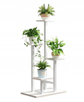 Stojak Na Kwiaty Doniczki Kwietnik 4-Poziomowy Biały Bez Marki