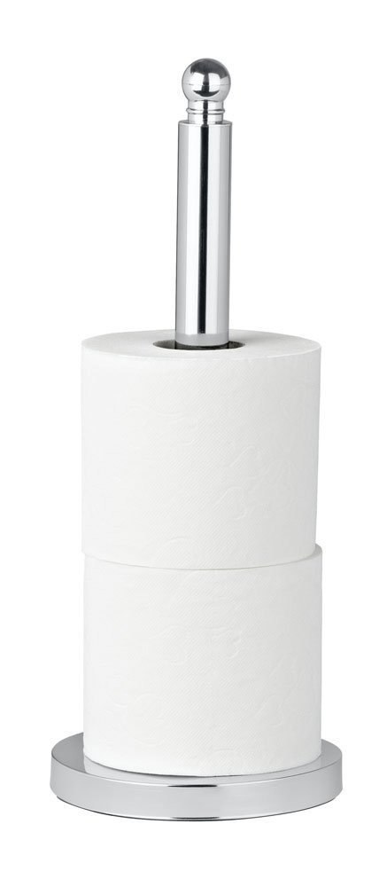 Zdjęcia - Uchwyt na papier toaletowy Wenko Stojak na papier toaletowy  Viterbo, srebrny, 14x35 cm 