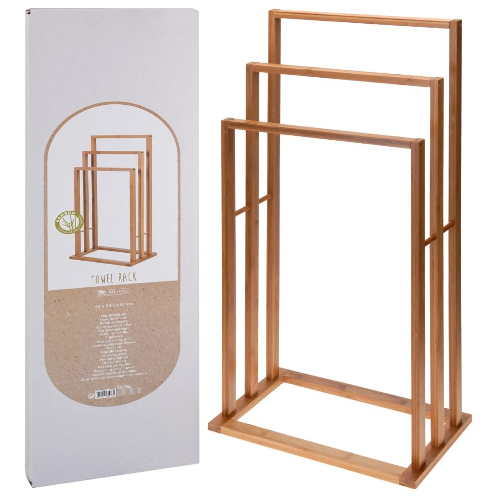 Stojak na ręczniki Bathroom Solutions, brązowy, 3 ramienny