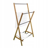 STOJAK NA RĘCZNIKI DREWNIANY EKOLOGICZNY SOLIDNY WIESZAK