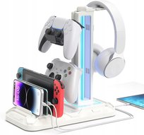STOJAK NA SŁUCHAWKI I PADY ZE STACJĄ ŁADUJĄCĄ RGB GAMING PORY USB ŁADOWANIE Inna marka