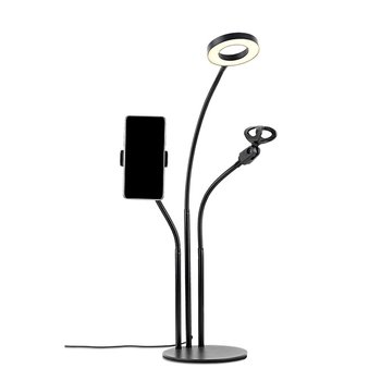 Stojak na telefon XO L02 z lampą LED, 3.5", czarny - XO