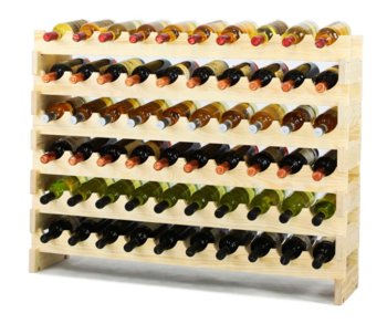 Stojak na wina Regał na wino drewniany modułowy RW10 10x06 Naturalny Surowy Drewno sosnowe ilość butelek 10 RW10_10X06_NNK1 / Wamar-Sosenka - Inny producent