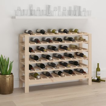 Stojak na wino, 109,5x30x82 cm, lite drewno sosnowe - vidaXL
