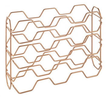 Stojak Na Wino Hexagon Unisex 43 X 12 X 34 Cm Stal Nierdzewna Miedź - TWM