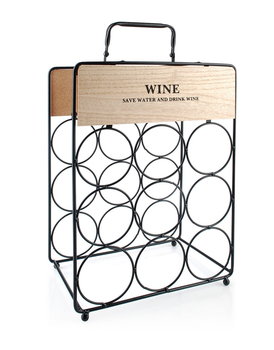 Stojak na wino metalowy dekoracyjny Paul - Mondex