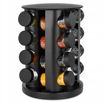 STOJAK OBROTOWY NA PRZYPRAWY ZESTAW PRZYPRAWNIKÓW 16 SŁOIKÓW - EliteHoff