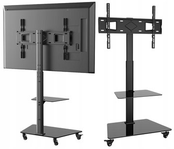 Stojak podlogowy TV na kółkach mobilny 32 40 43 48 50 55 58 65 cali - Vetouson